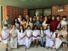 Mrs. Marshall's Honors English II students dressed for Toga Day, a modern commemoration of the Ides of March. These students have studied ancient Roman culture and are currently reading William Shakespeare's The Tragedy of Julius Caesar. 
