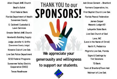 Read More - Thank You to our Sponsors!